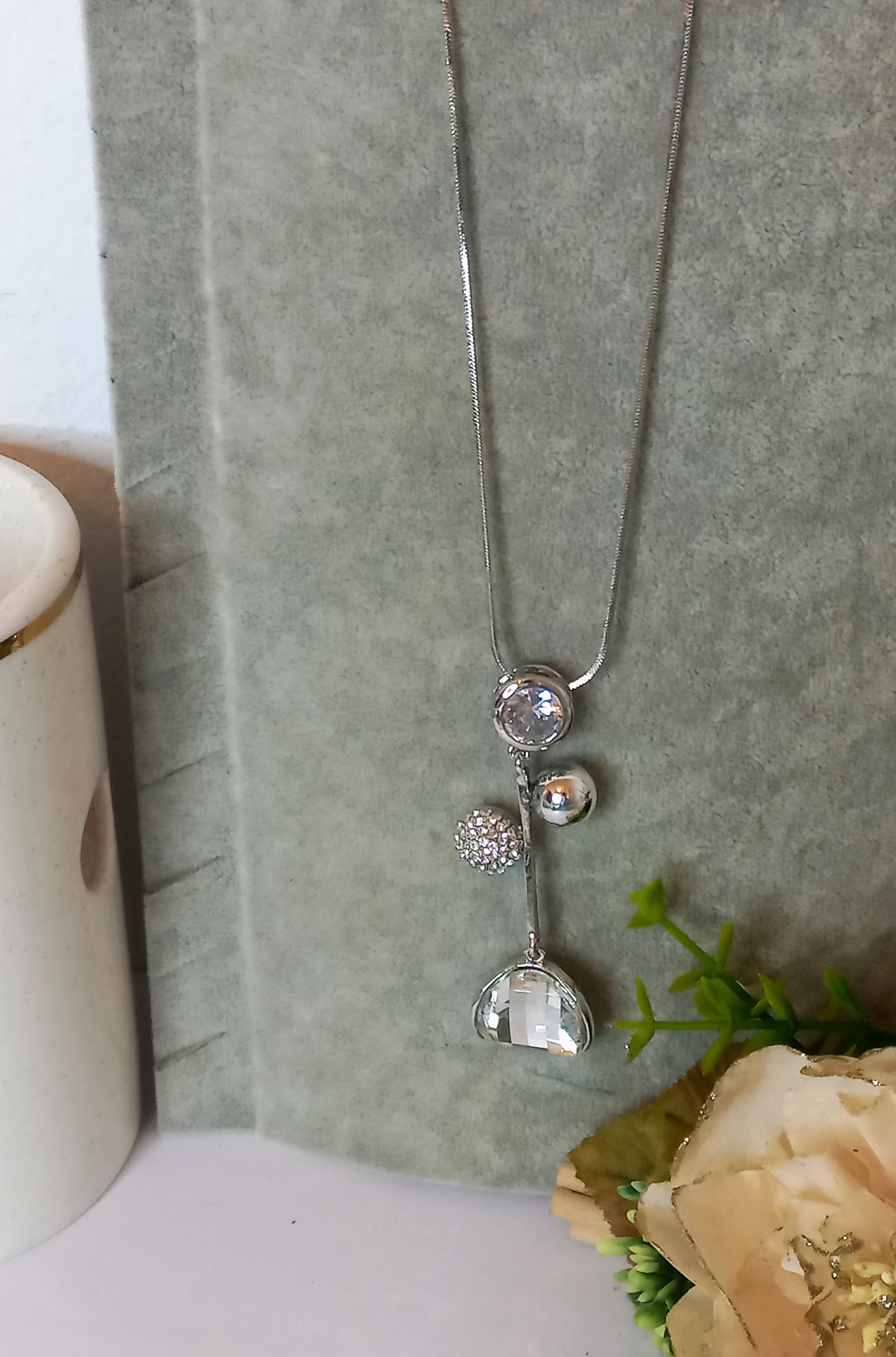 Silver Long Necklace