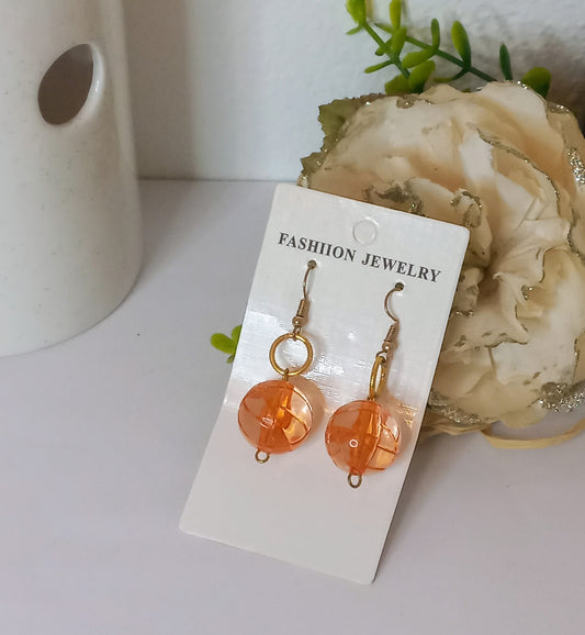 Boucle d'oreille orange