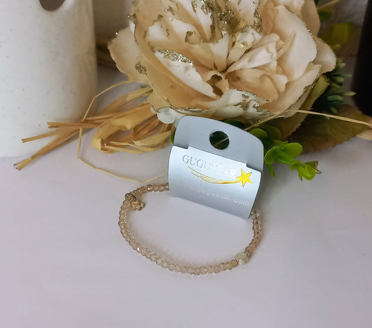 Bracelet élastique beige