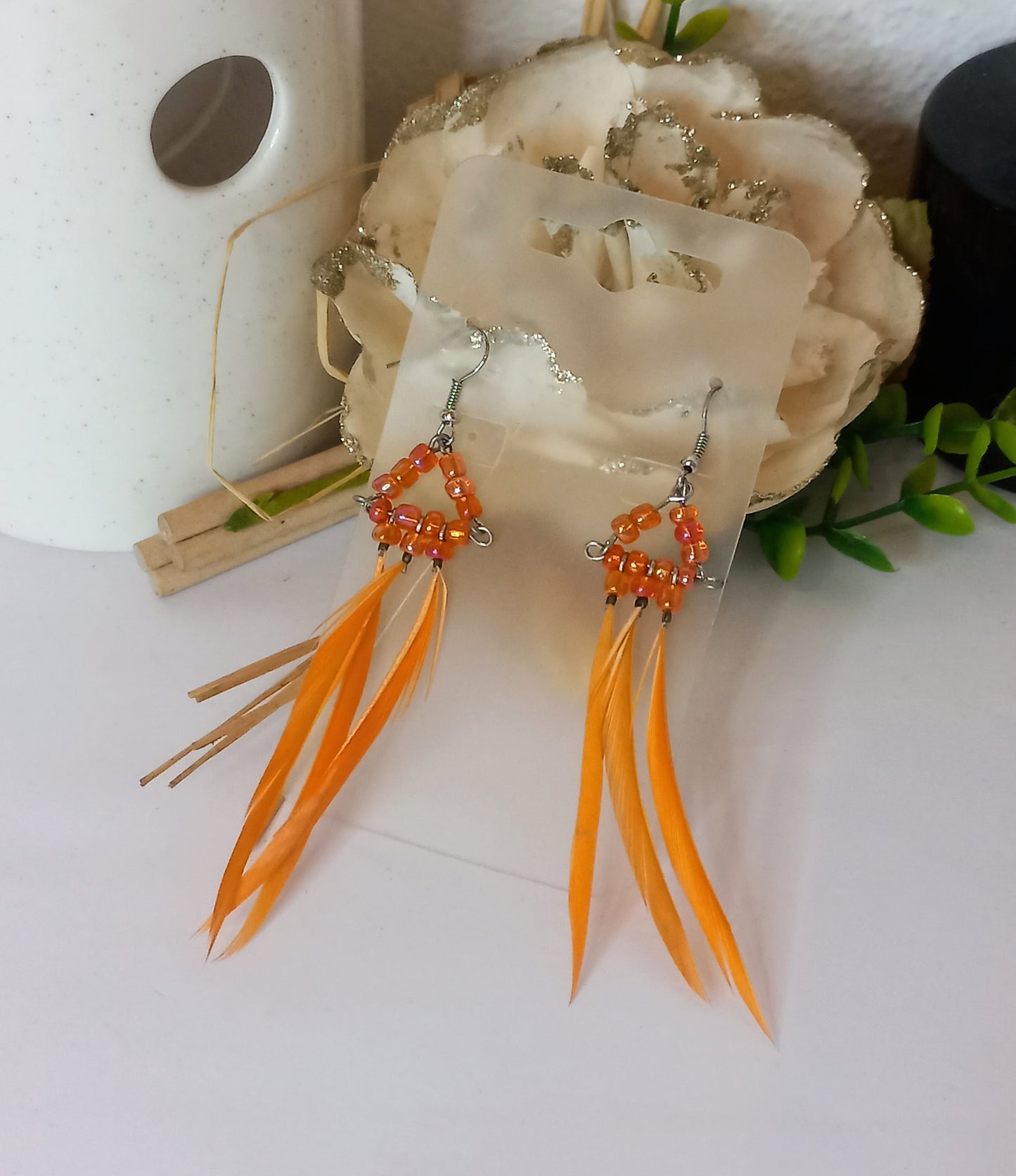 Boucle D'oreille orange