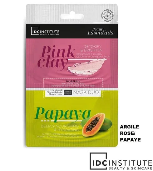 Pink Clay/Papaya Duo Mask