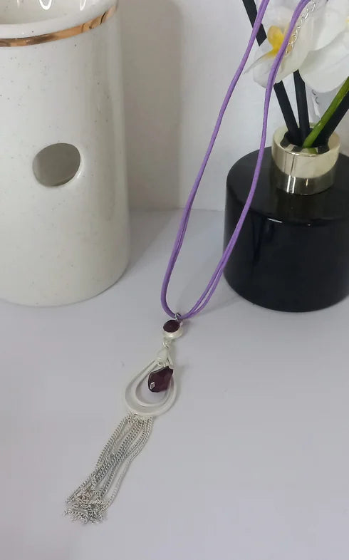 Collier réglable violet