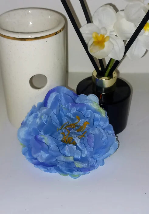 Pince/ broche fleur bleu