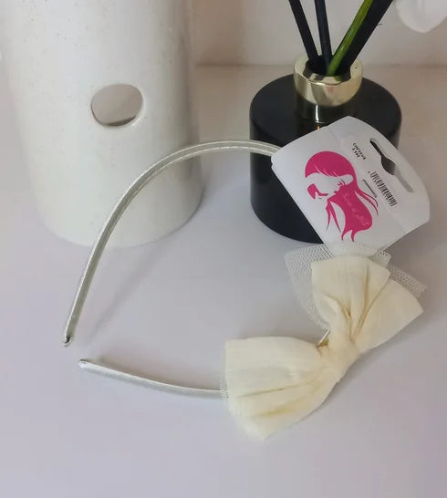 White bow headband