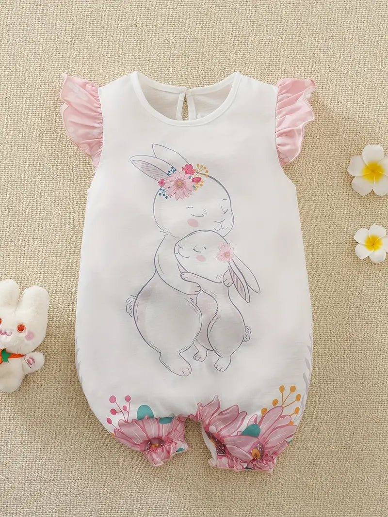 Barboteuse Bébé Fille Lapin