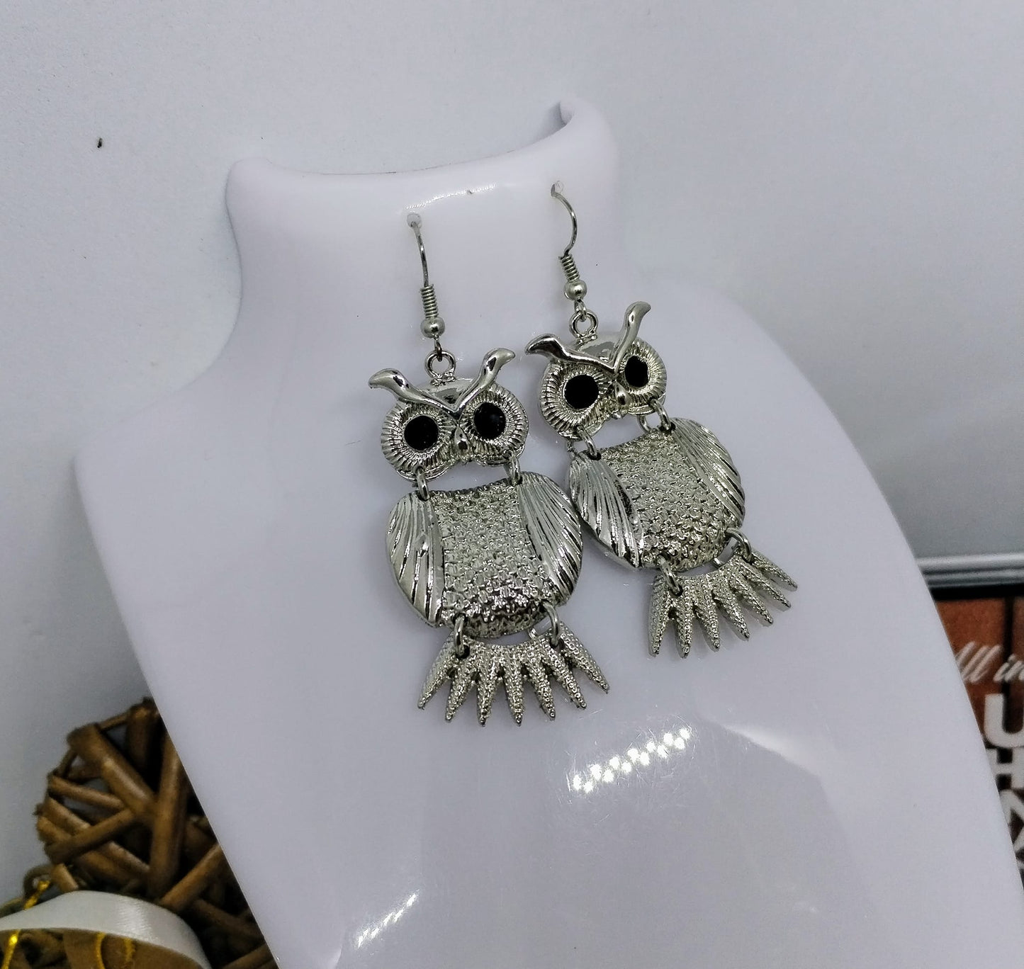 Boucle d'oreille hibou (Fantaisie) BO4924