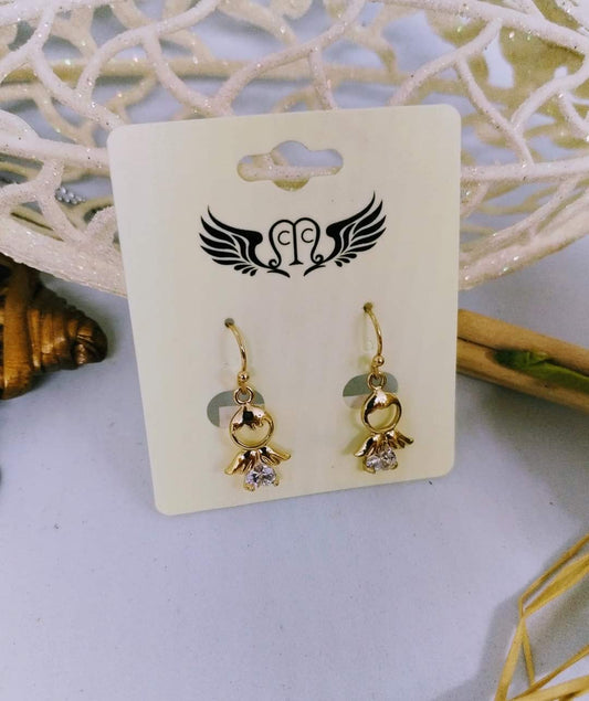 Gold angel earring (fancy)