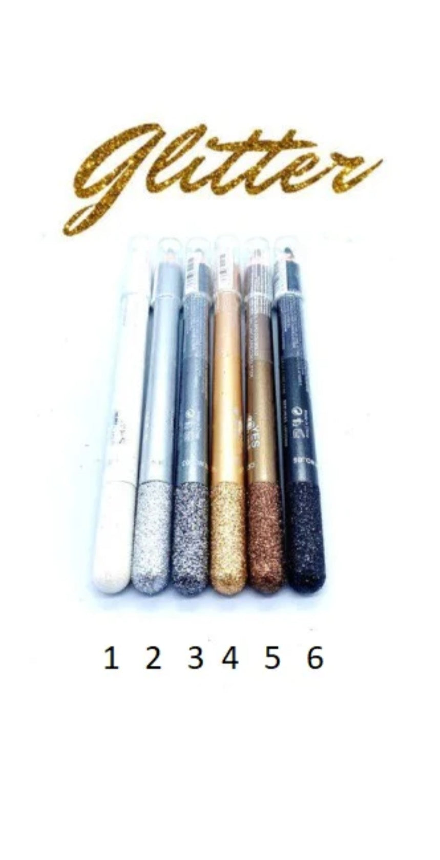 Glittery eye pencil