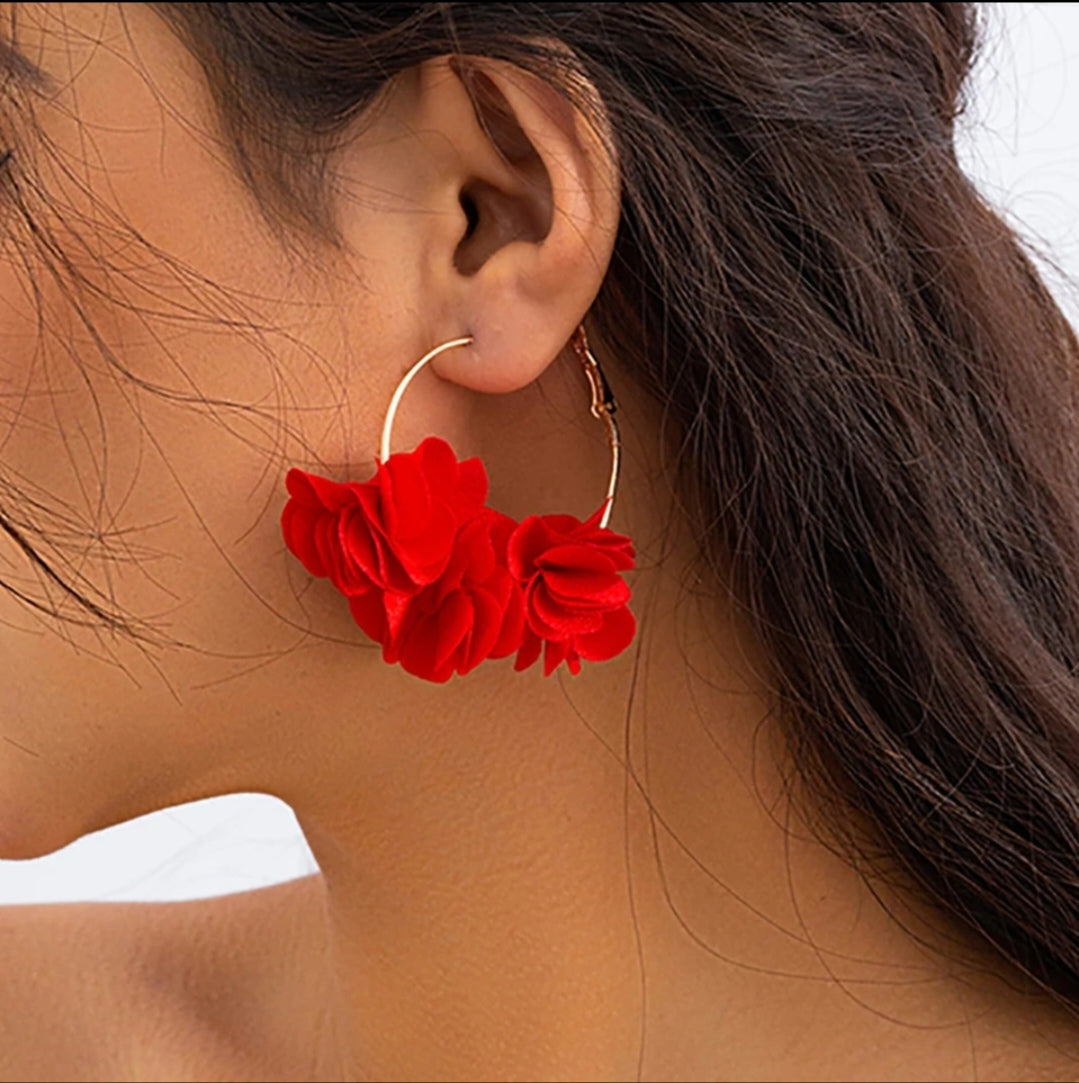 Boucle d'oreille fleur