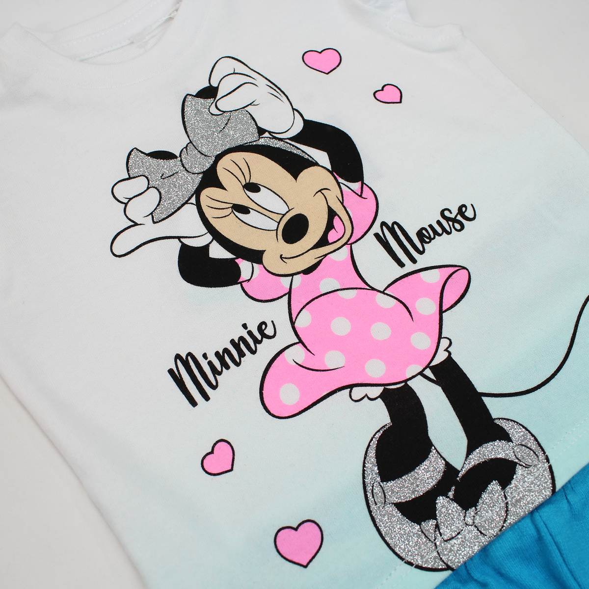 Azul Minnie bebé conjunto corto